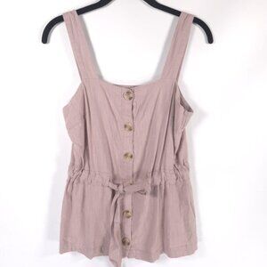 THAT’S IT! Knit Button Up Drawstring Peplum Tank Top INDIA🇮🇳MADE SMALL